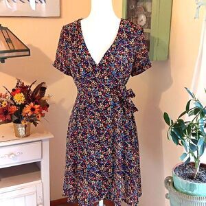 Molly Bracken Dark Floral True Wrap Dress. Floral, Romcom, Tomato Girl